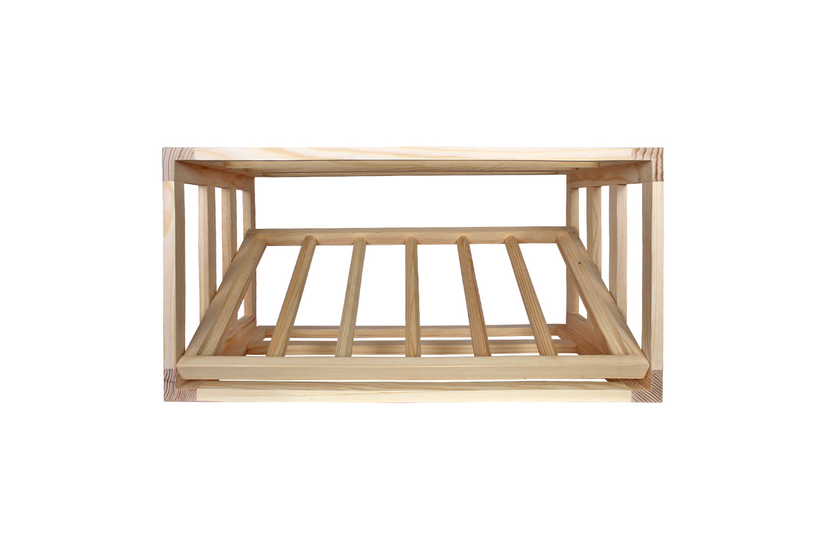 Half Mia Pine - front(1) Winenest тримач для вина з соснового дерева, готовий до використання