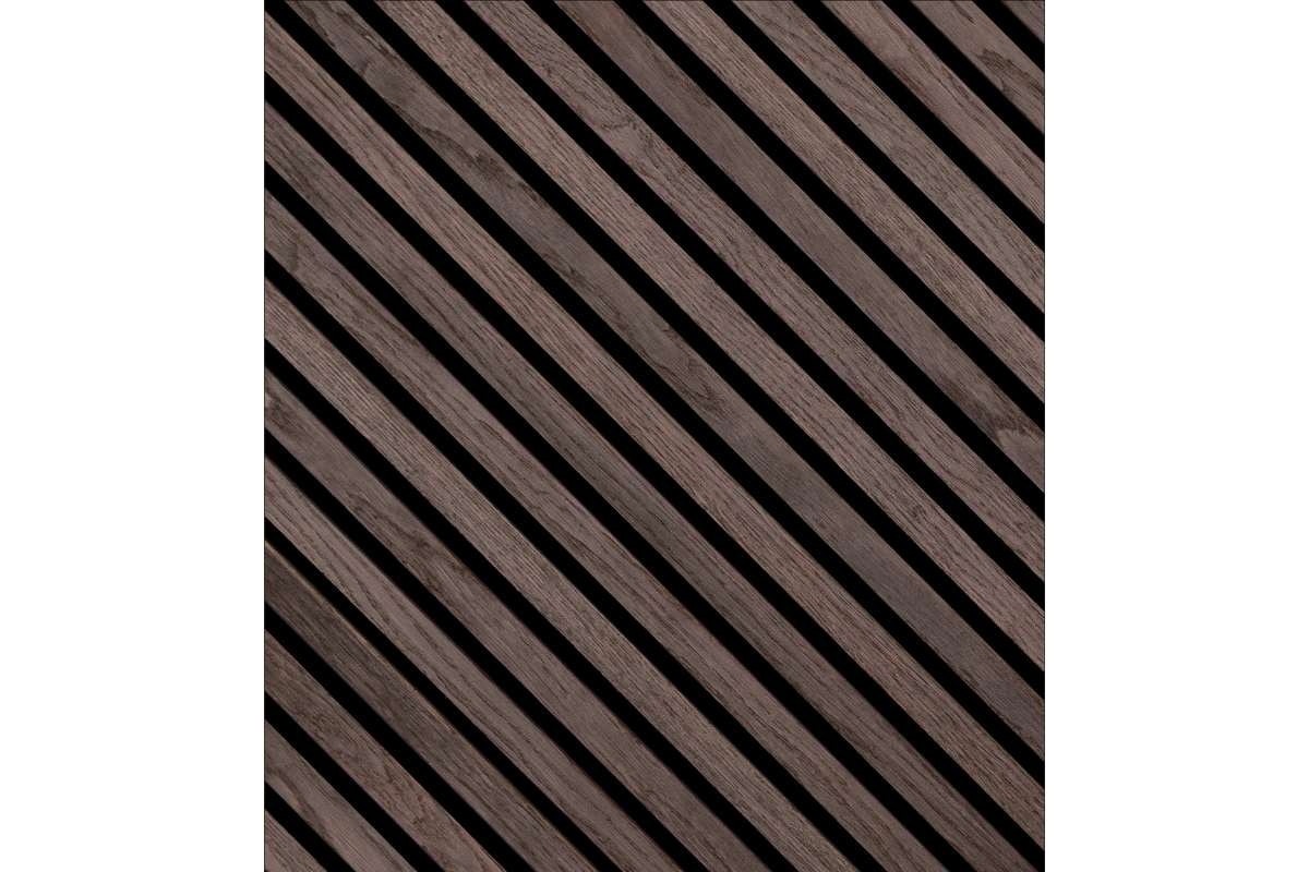 Acoustic panel-diagonal- smoked oak